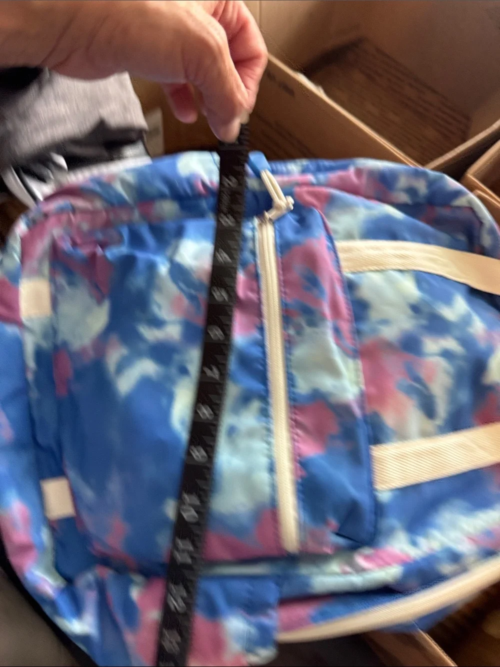 wild fable Tie-Dye Daypack in Blue, Pink & Cream